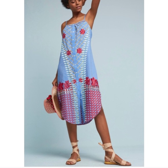 Anthropologie Dresses & Skirts - Anthropology Estina Embroidered Dress by Lilka L